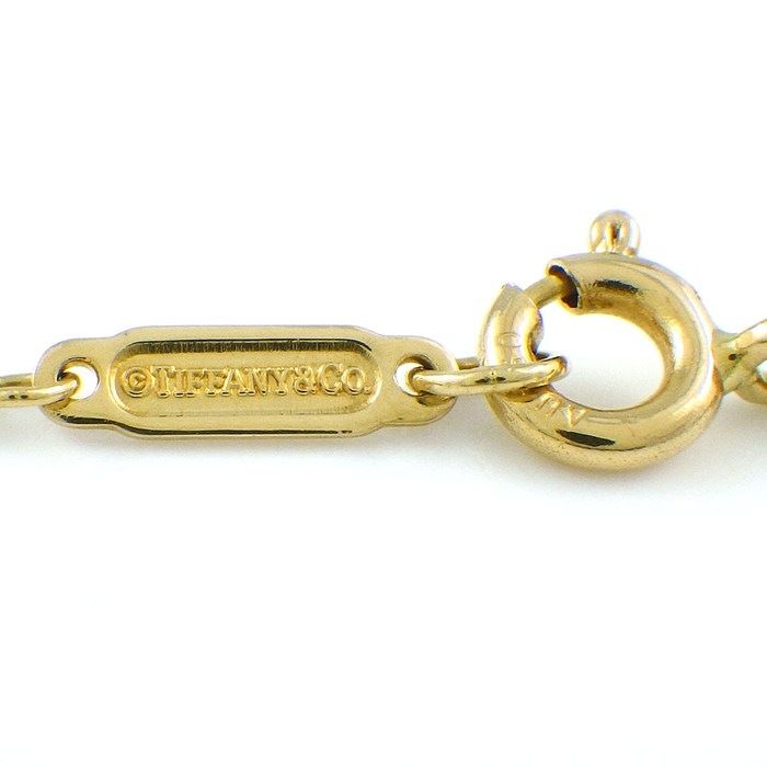Tiffany & Co Necklace Future Round Charm Vintage 1 Point Diamond 18K Yellow Gold — view 5