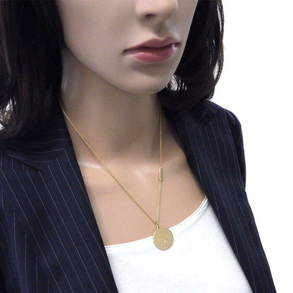 Tiffany & Co Necklace Future Round Charm Vintage 1 Point Diamond 18K Yellow Gold — view 6