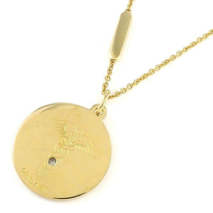 Tiffany & Co Necklace Future Round Charm Vintage 1 Point Diamond 18K Yellow Gold — view 2