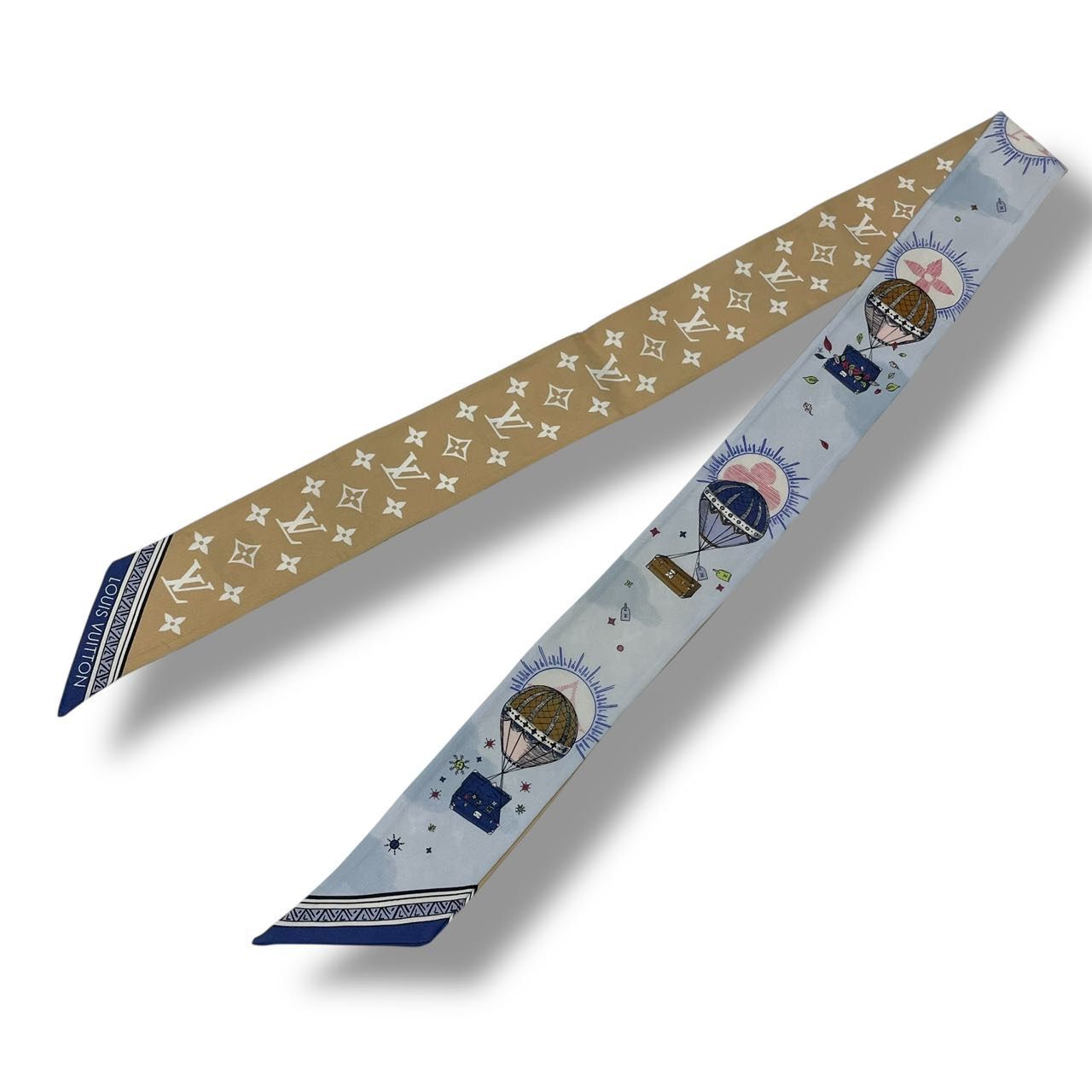 Louis Vuitton Scarf Monogram Logo Balloon Pattern Blue — view 2
