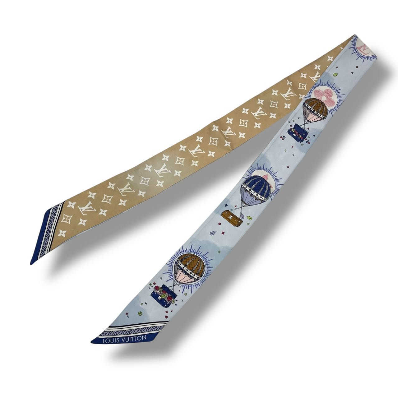 Louis Vuitton Scarf Monogram Logo Balloon Pattern Blue — view 3