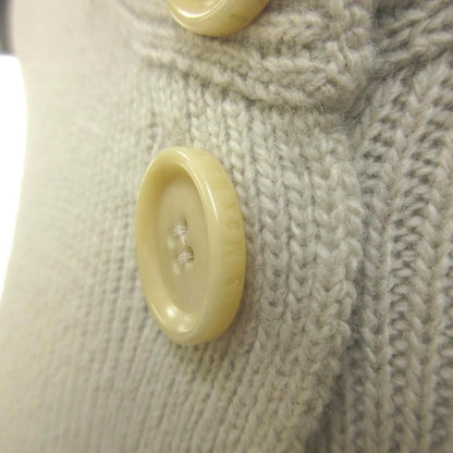 Max Mara S 'S Long Cardigan Wool Cashmere Blend L Beige Gray Ribbed Long Sleeve — view 7