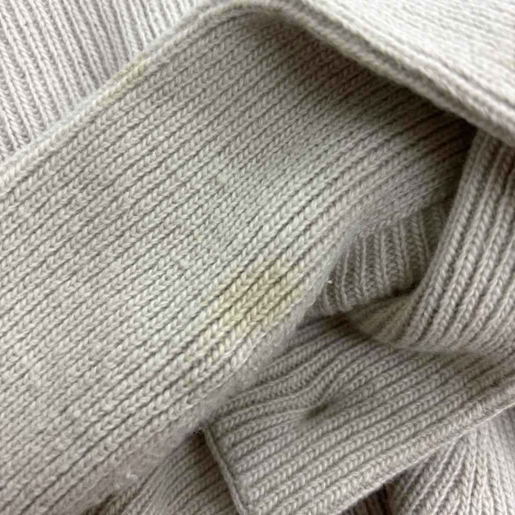 Max Mara S 'S Long Cardigan Wool Cashmere Blend L Beige Gray Ribbed Long Sleeve — view 8