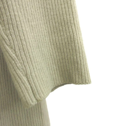 Max Mara S 'S Long Cardigan Wool Cashmere Blend L Beige Gray Ribbed Long Sleeve — view 6