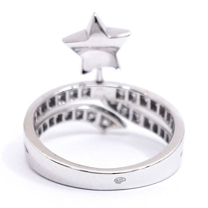 Chanel 18K White Gold Comet Diamond Ring Star — view 8