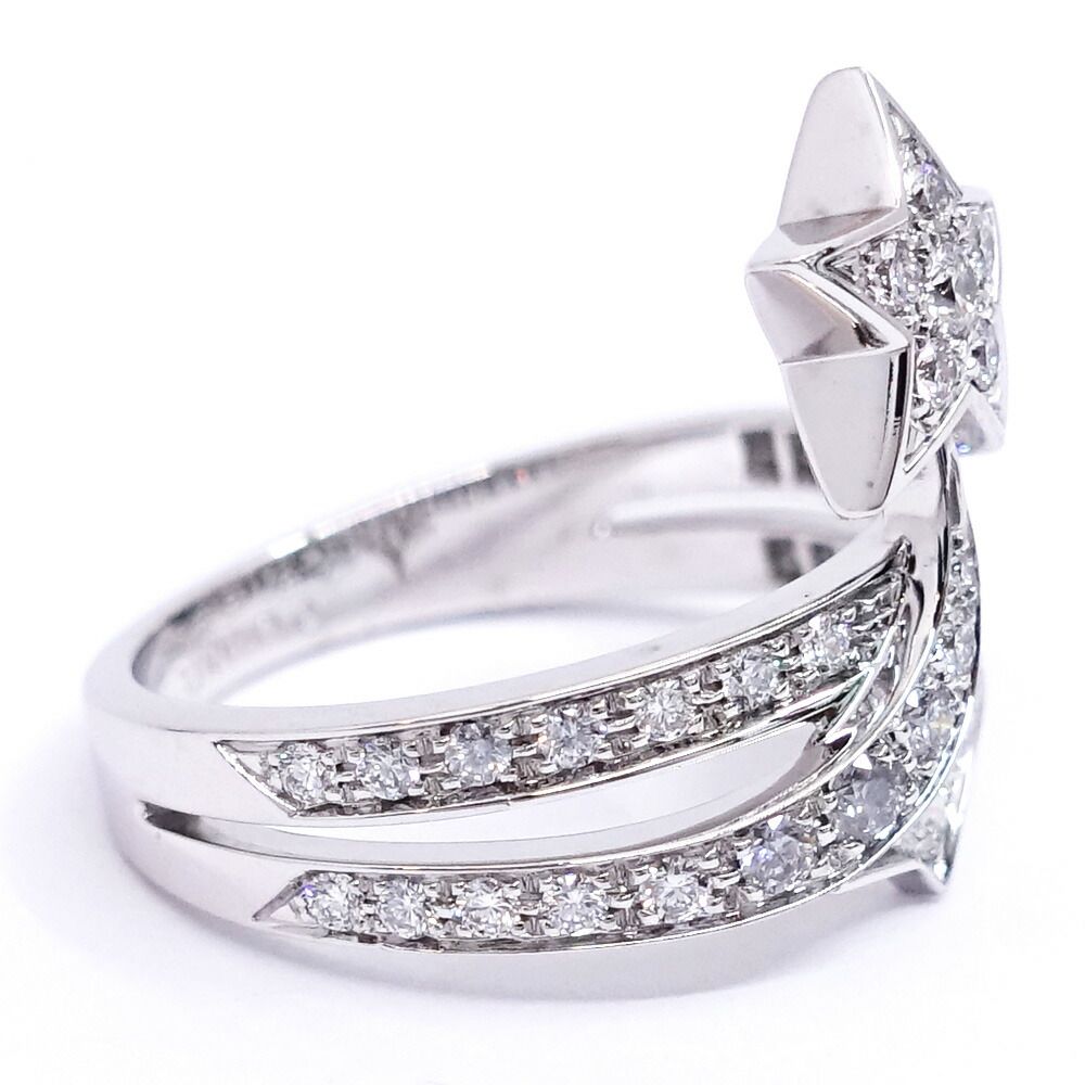 Chanel 18K White Gold Comet Diamond Ring Star — view 5