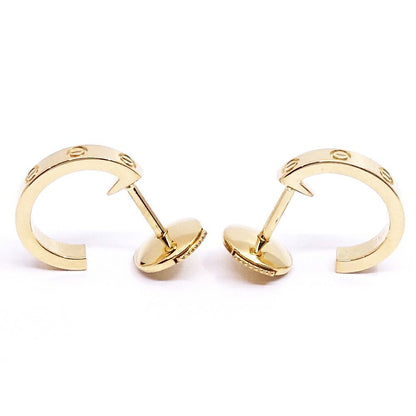 Cartier 18K Yellow Gold Mini Love Hoop Earrings SM Small — view 4