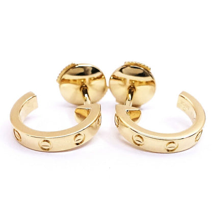 Cartier 18K Yellow Gold Mini Love Hoop Earrings SM Small — view 5