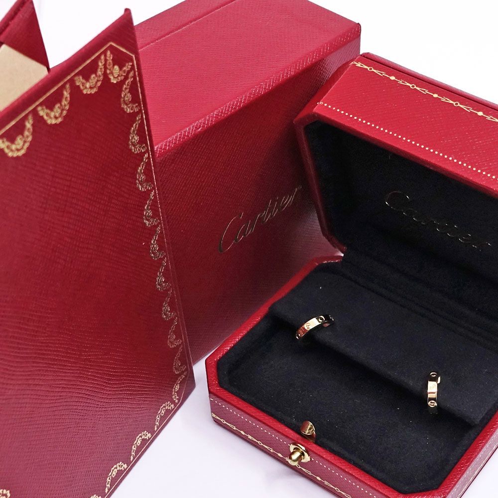 Cartier 18K Yellow Gold Mini Love Hoop Earrings SM Small — view 8