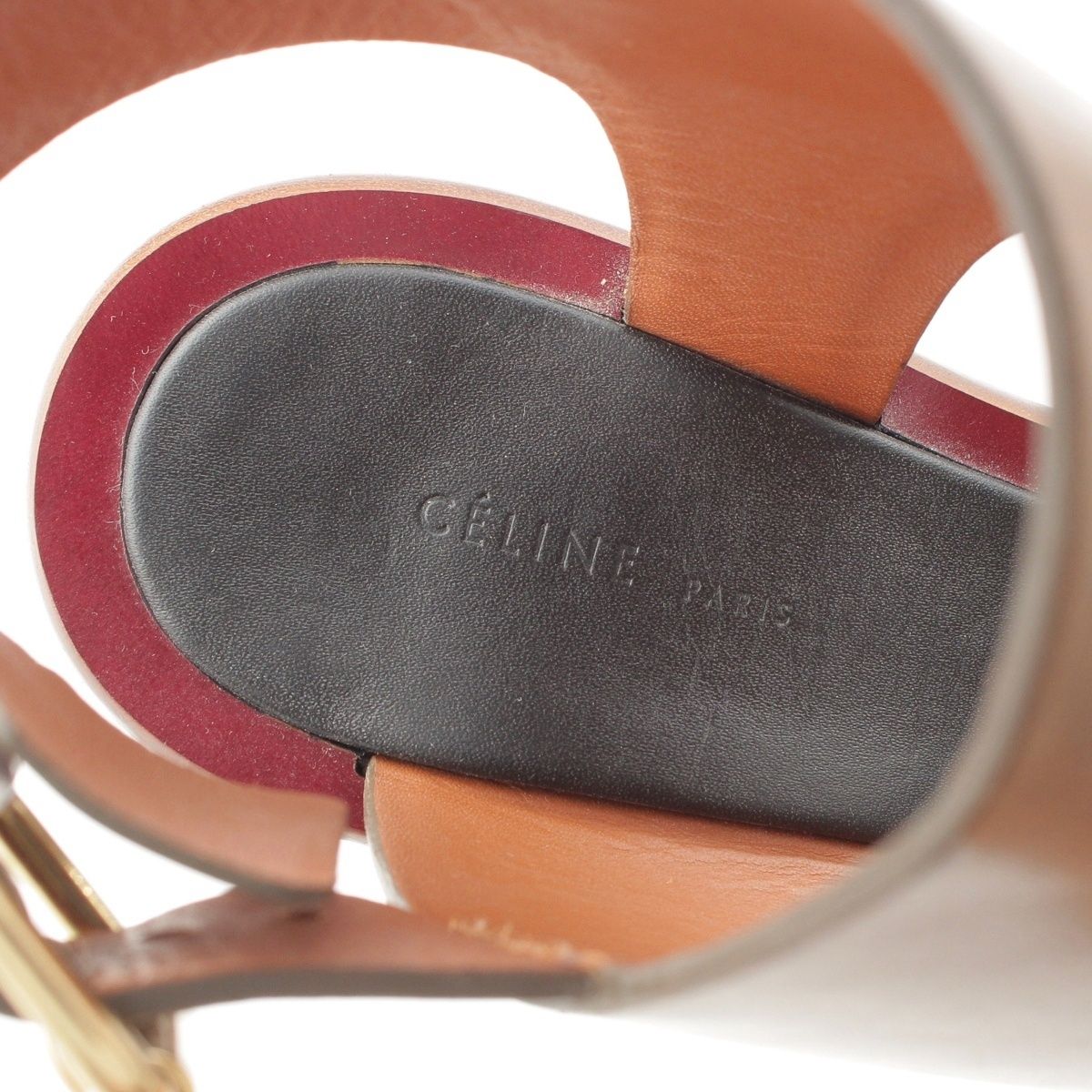 Celine Phoebe Philo Era Metal Sandals Khaki — view 7
