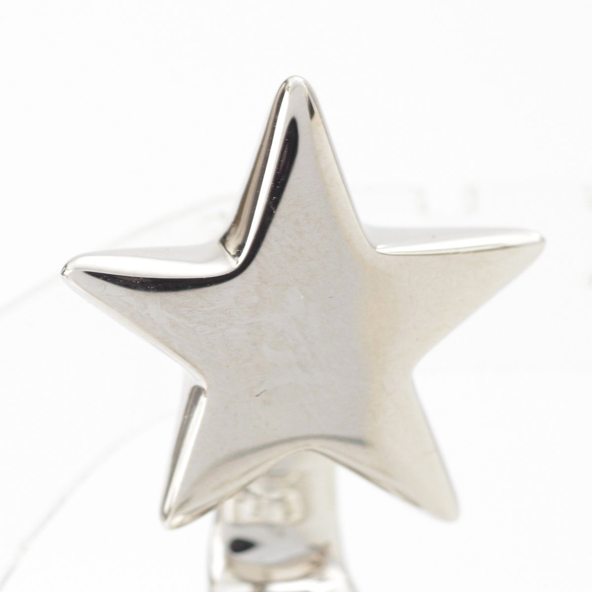 Chanel Silver CC Logo Star Earrings — view 5