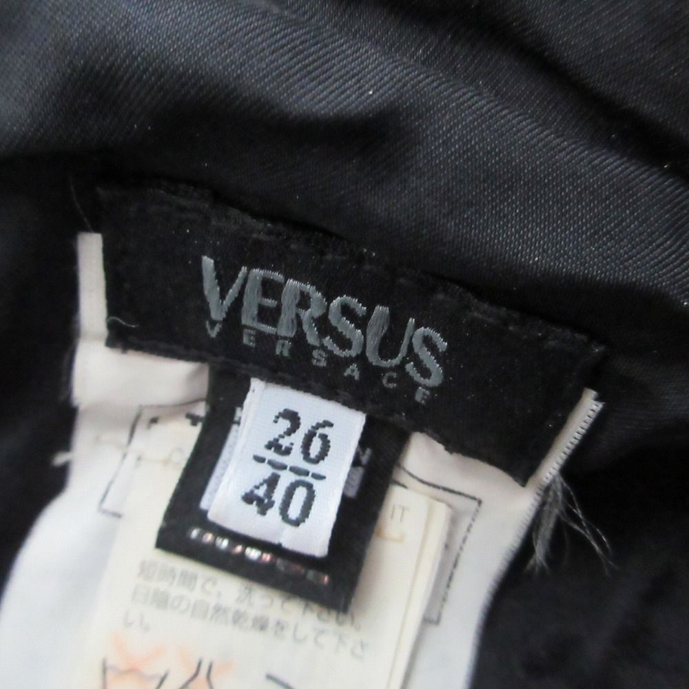 Versace Versus Dress Tweed Front Slit Sleeveless Black 40 — view 3