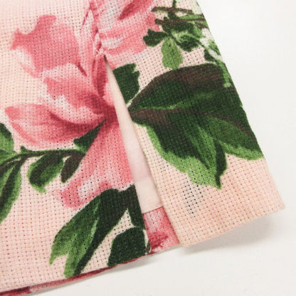 Dolce & Gabbana Mini Skirt Floral Linen Pink — view 5
