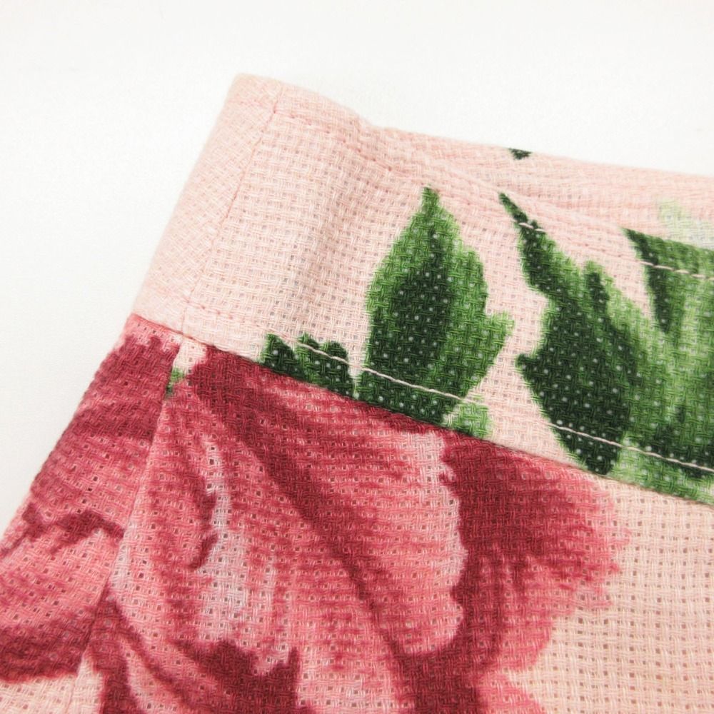 Dolce & Gabbana Mini Skirt Floral Linen Pink — view 4