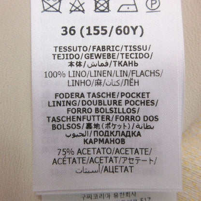 Gucci Skirt 100% Linen Border Midi Length Side Zip Tight Straight Contrast — view 8