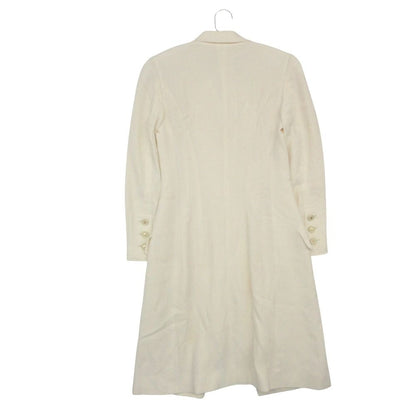 Chanel Chesterfield CC Logo Button Long Coat Notch Lapel Shoulder Pad Fully — view 2