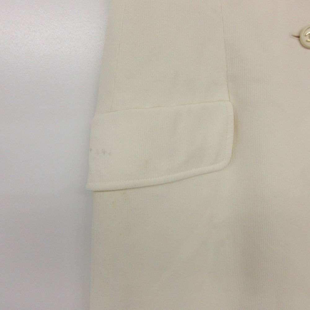 Chanel Chesterfield CC Logo Button Long Coat Notch Lapel Shoulder Pad Fully — view 5