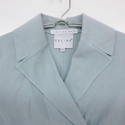 Celine Tailored Jacket Finition Hand Double Breasted Logo Button Outer — view 4