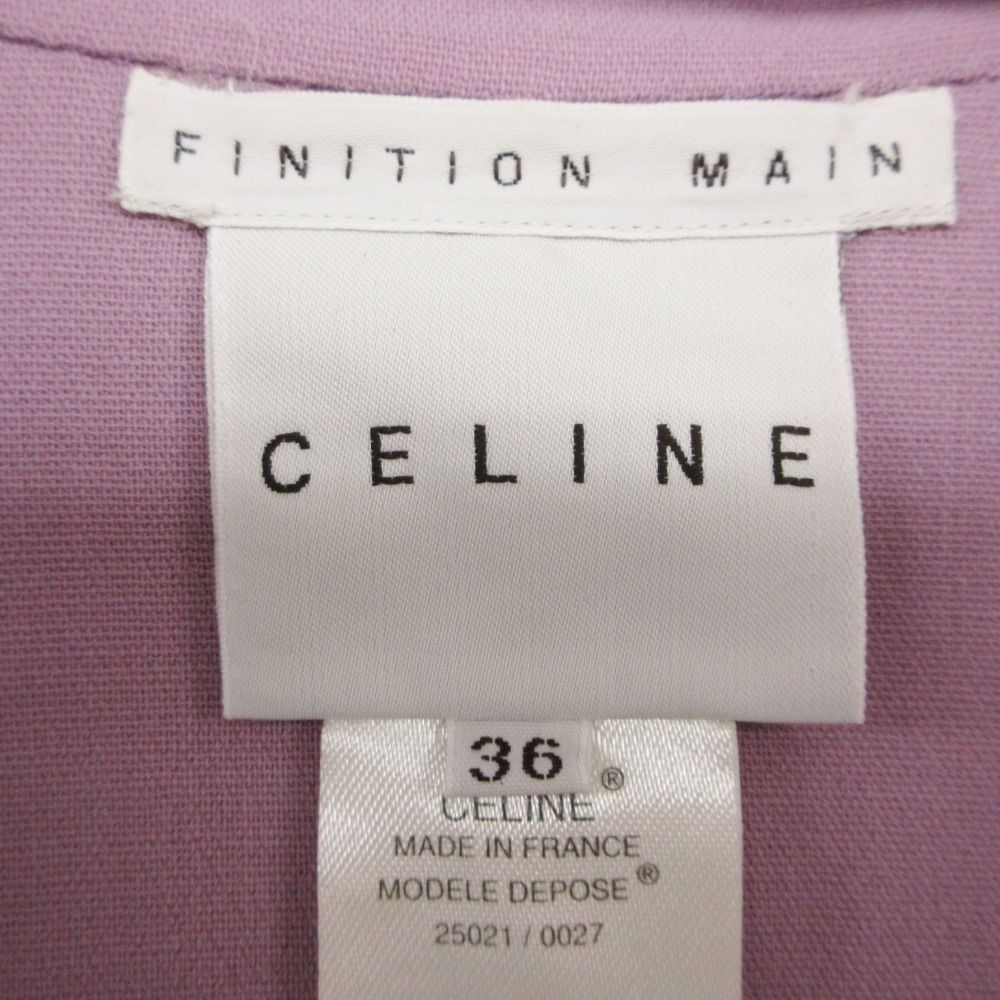 Celine Tailored Jacket Finition Hand Single Breasted Outer Lavender — view 6