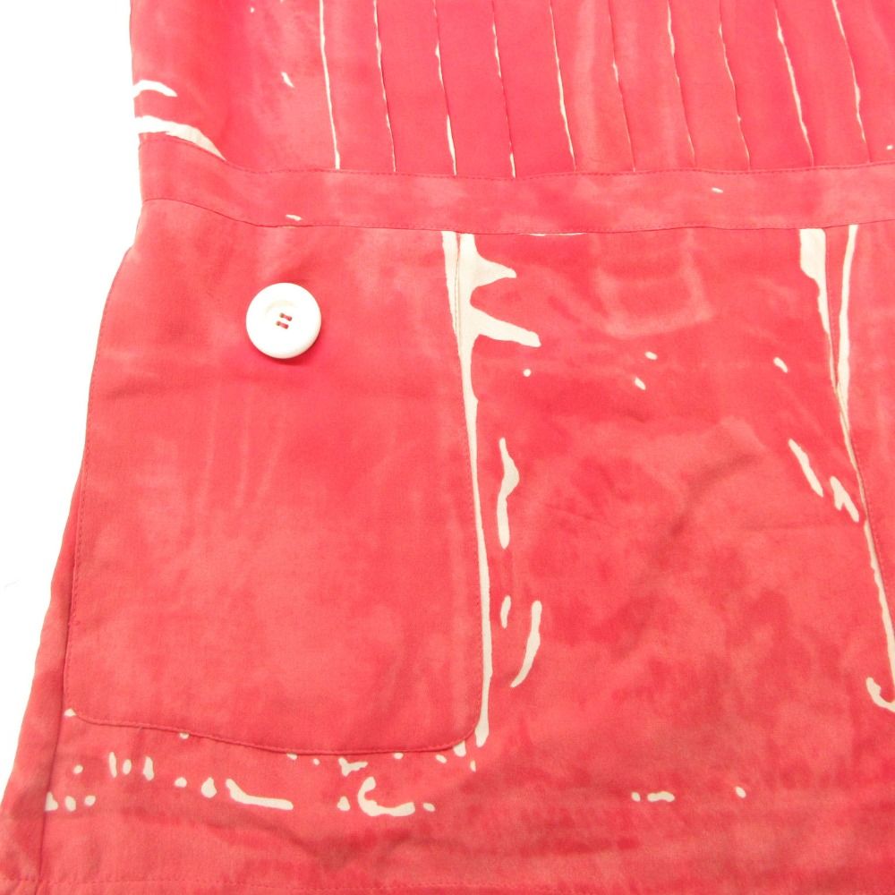 Louis Vuitton Dress 100% Silk Back Button Paint Style Short Sleeve Mini Length — view 4