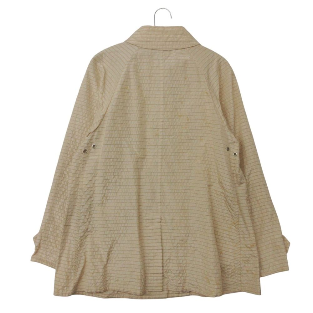 Chanel Soutien Collar Coat 01c Border Pattern Light Outer Beige — view 4