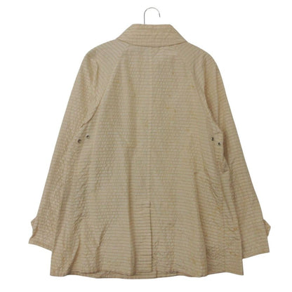 Chanel Soutien Collar Coat 01c Border Pattern Light Outer Beige — view 4