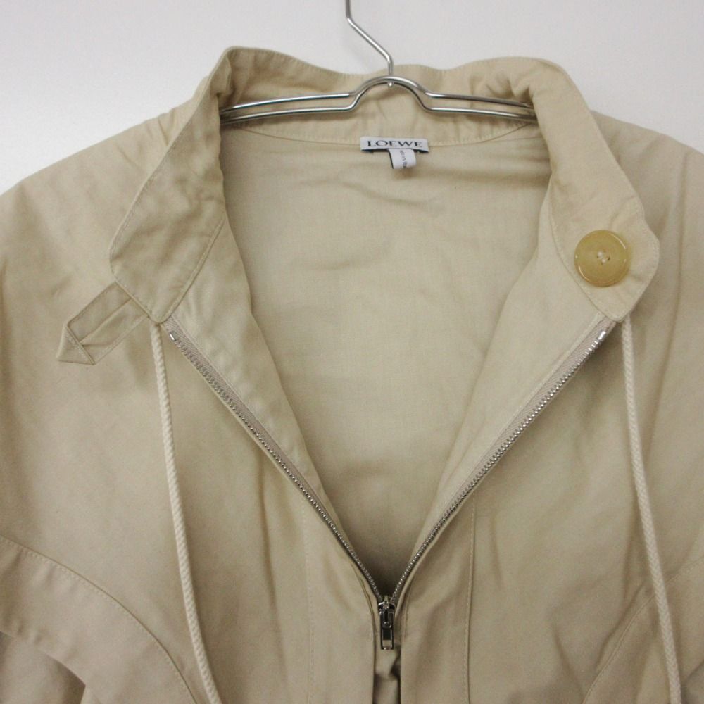 Loewe Poncho Cape Jacket Layered Pullover Half Zip Beige — view 6