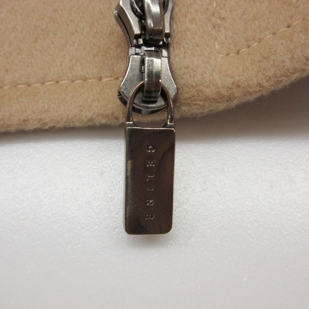 Celine Rider's Jacket Double Melton Wool Cropped Short Length Riders Beige — view 4
