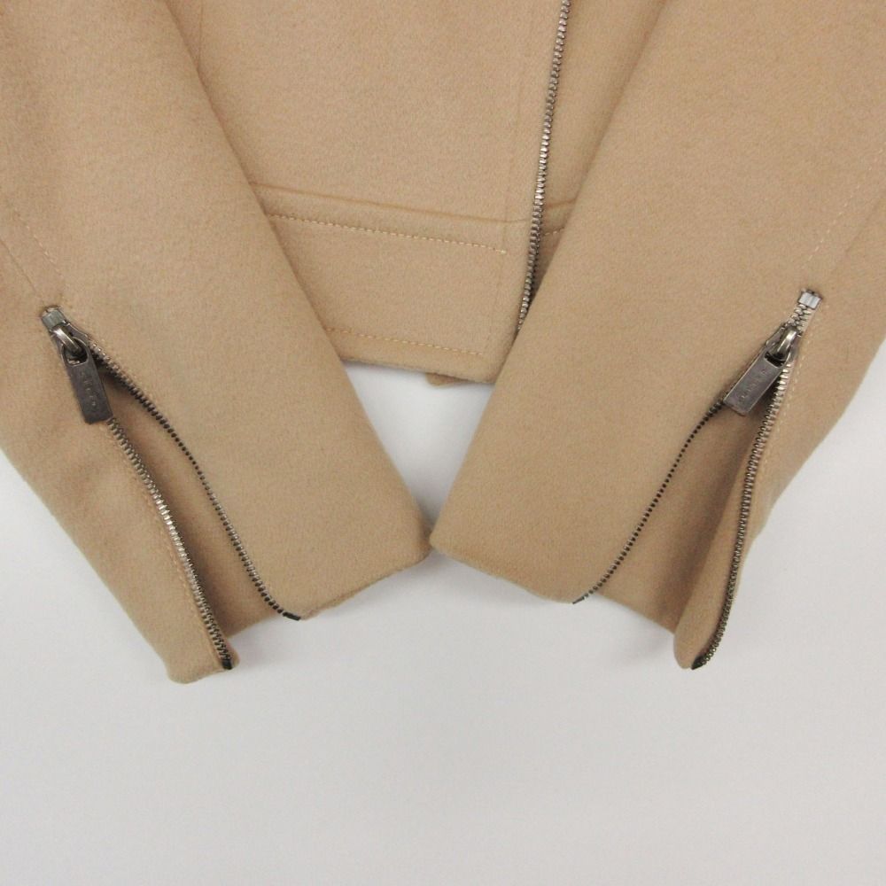 Celine Rider's Jacket Double Melton Wool Cropped Short Length Riders Beige — view 7