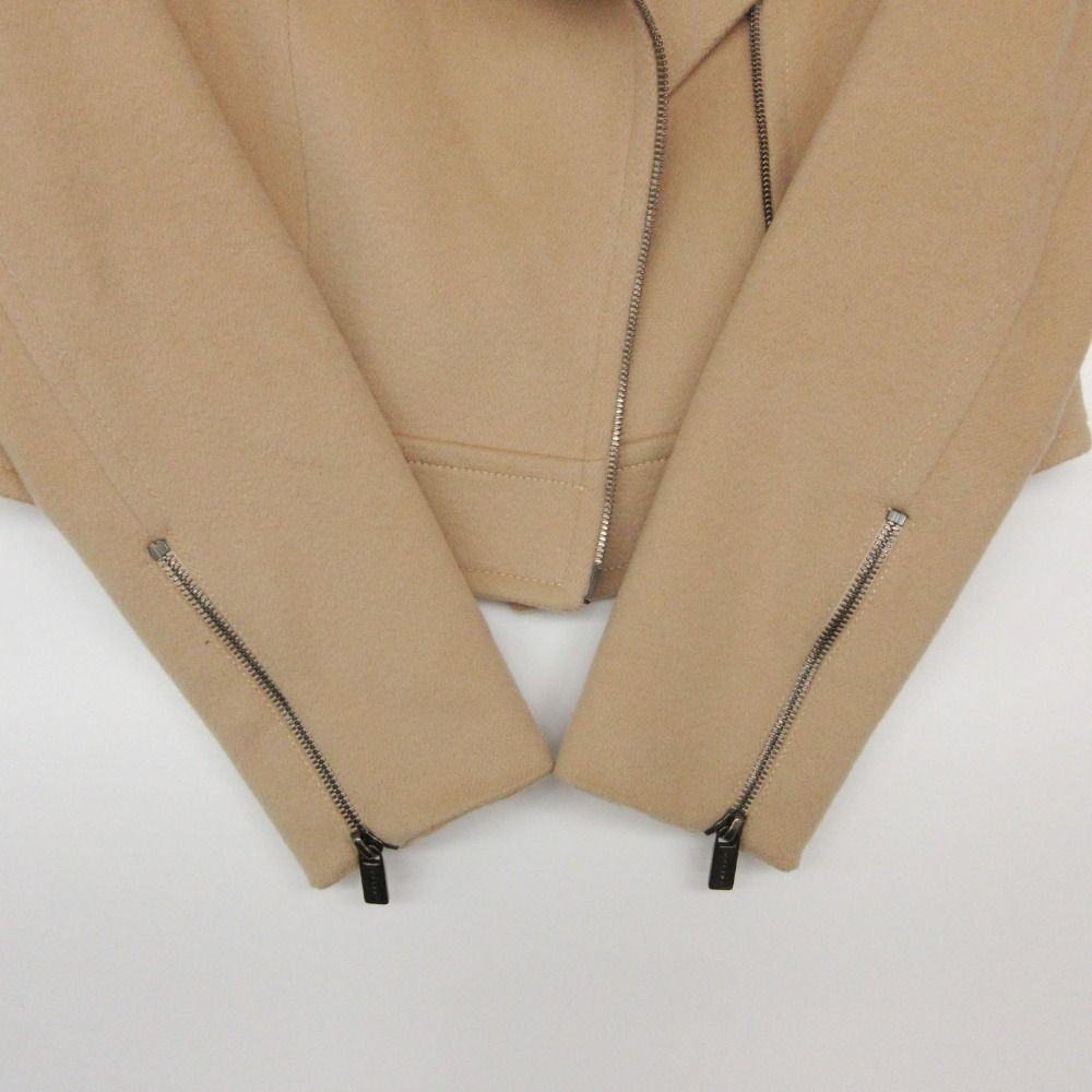 Celine Rider's Jacket Double Melton Wool Cropped Short Length Riders Beige — view 6