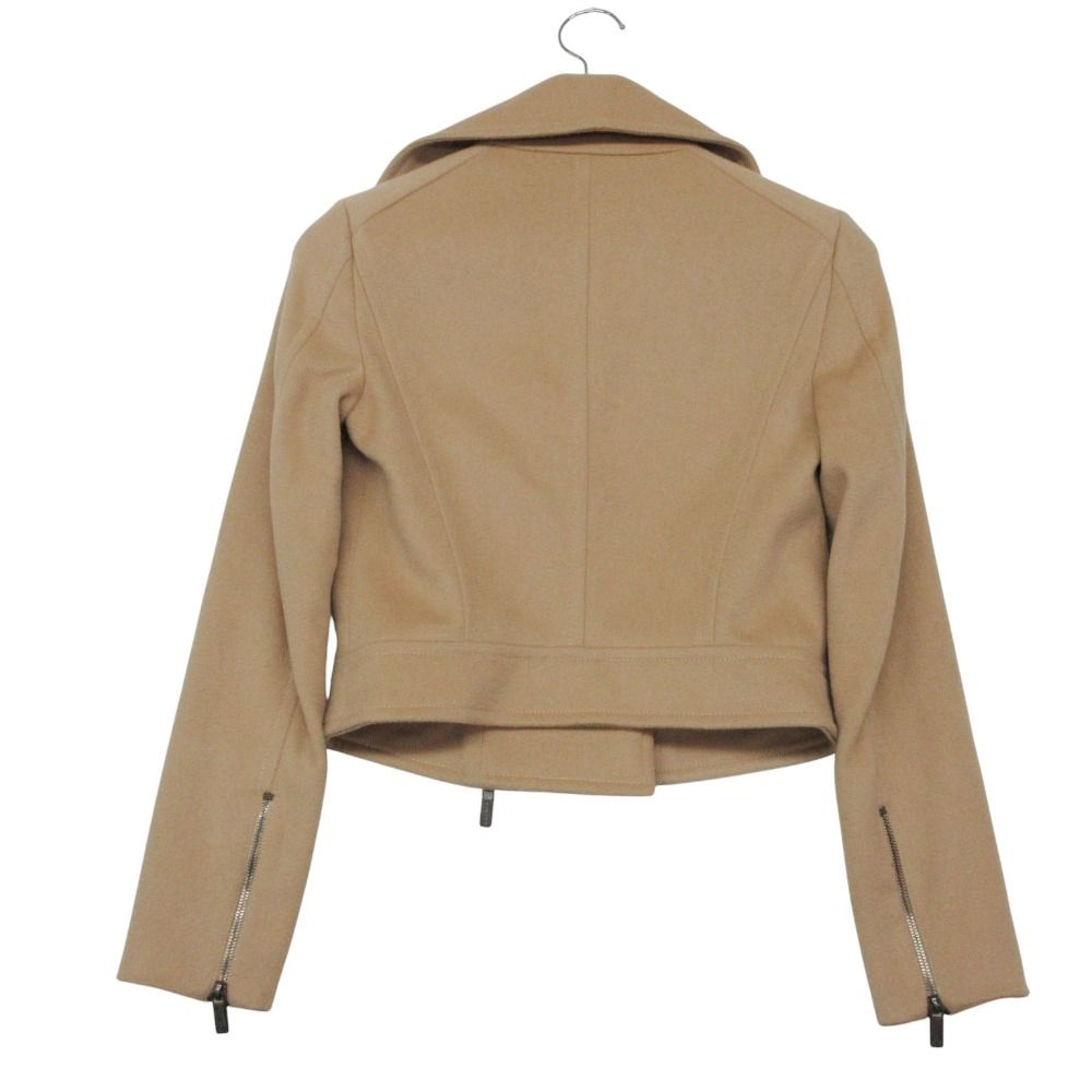 Celine Rider's Jacket Double Melton Wool Cropped Short Length Riders Beige — view 2