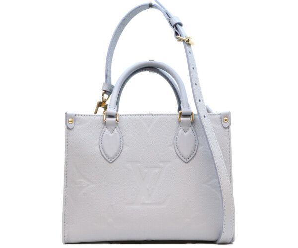 Louis Vuitton Monogram Empreinte Blue On The Go PM Tote Bag