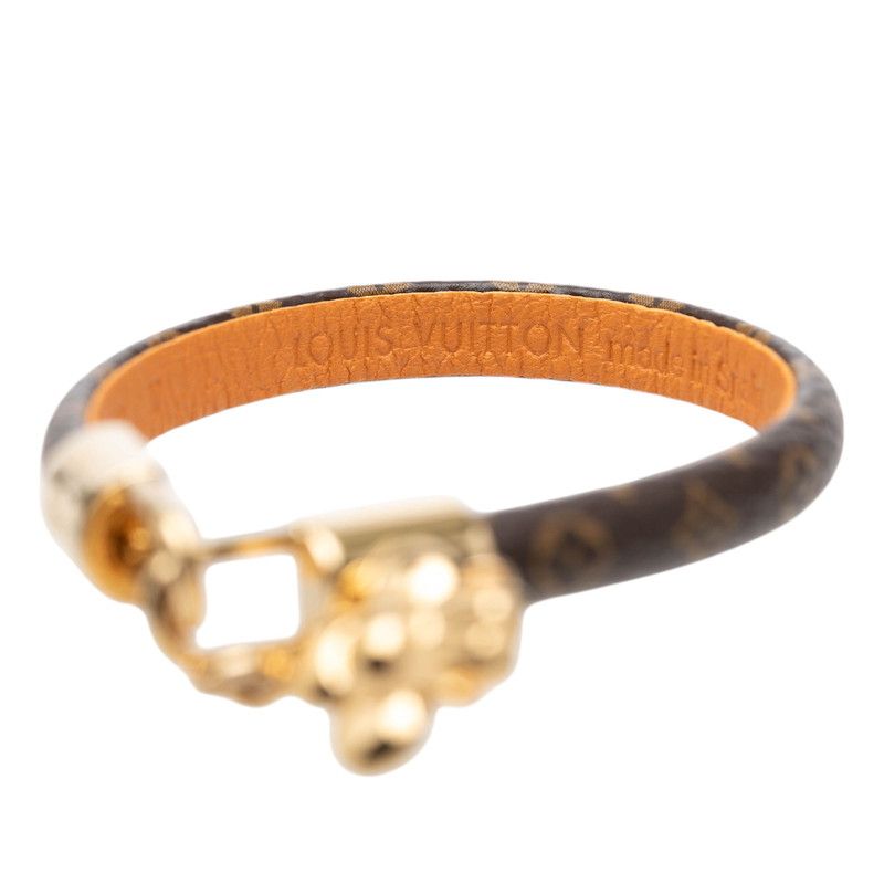 Louis Vuitton Monogram Bracelet Vivienne 17 Brown Leather — view 4