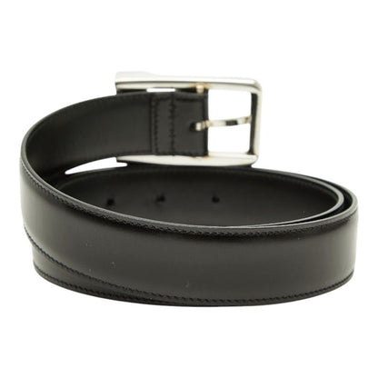 Gucci Sherry Line Square Logo Buckle Belt Black Silver Leather — view 3