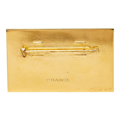Chanel Logo Plate Brooch Gold Plated — view 2