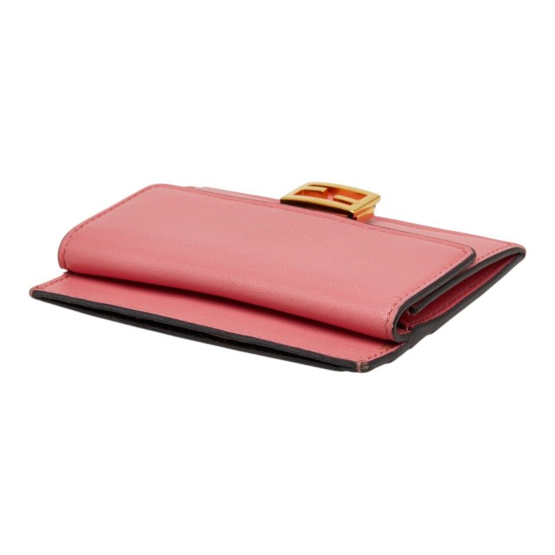 Fendi Baguette Card Case Coin Pink Leather — view 4