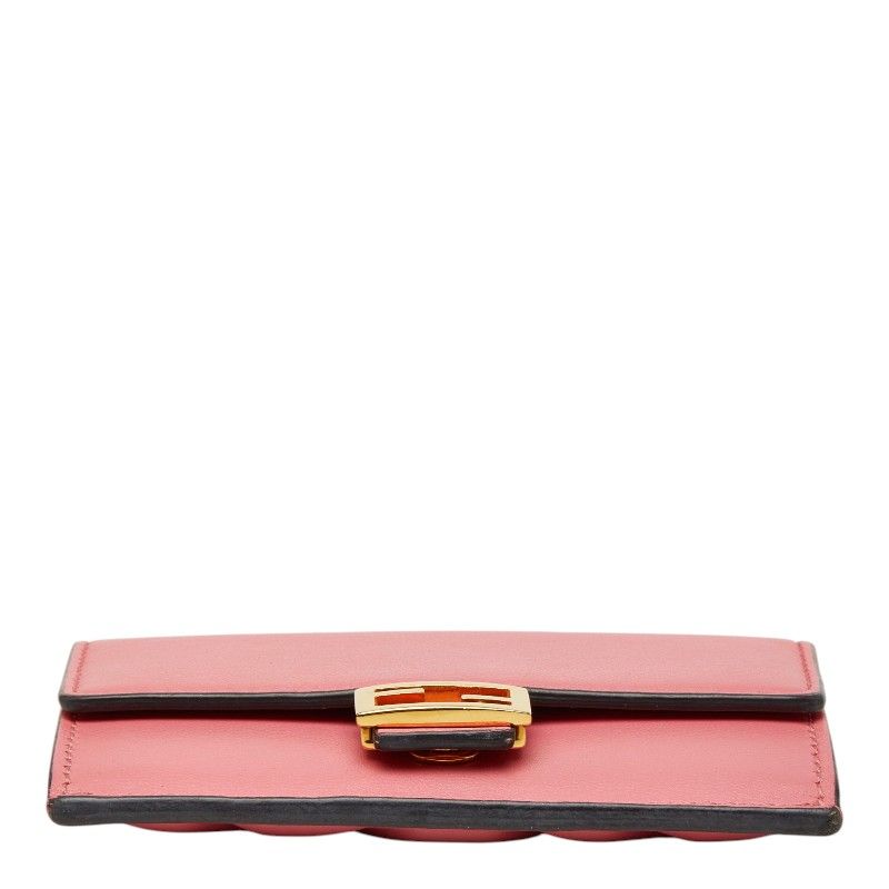 Fendi Baguette Card Case Coin Pink Leather — view 5