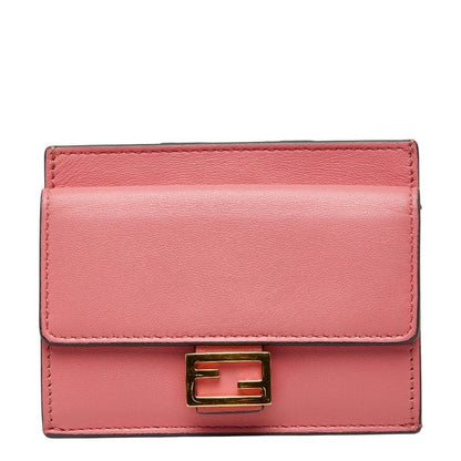 Fendi Baguette Card Case Coin Pink Leather