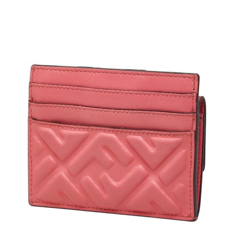Fendi Baguette Card Case Coin Pink Leather — view 2