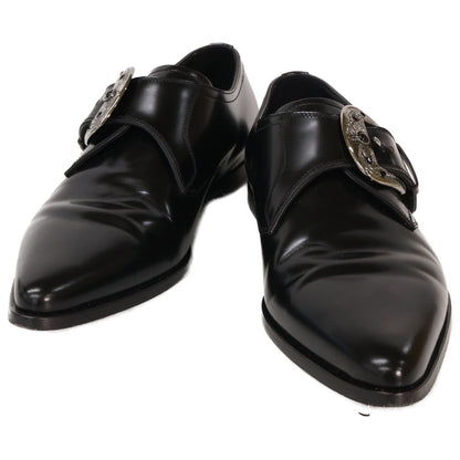 Dolce & Gabbana Silver Buckle Single Monk Dress Shoes