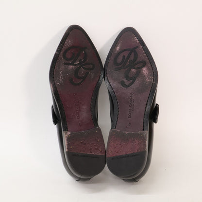 Dolce & Gabbana Silver Buckle Single Monk Dress Shoes — view 6