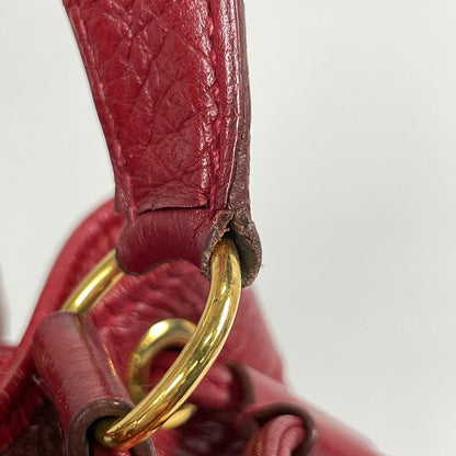 Hermes Market GM Drawstring Shoulder Bag Taurillon Clemence Rouge — view 5