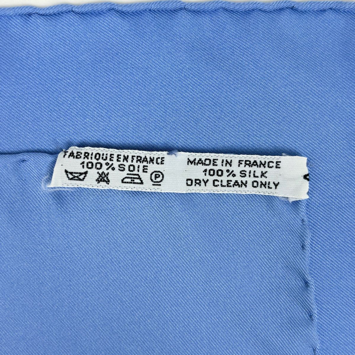 Hermes Carre 90 Sichuan Scarf Silk Blue Multicolor — view 2