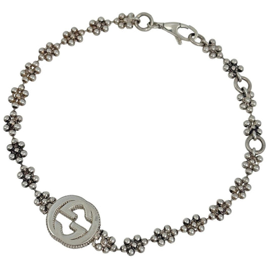 Gucci Interlocking G Bracelet 925 Sterling Silver
