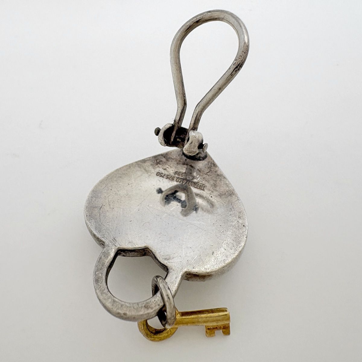 Tiffany & Co Heart Lock Earrings 925 Sterling Silver — view 3