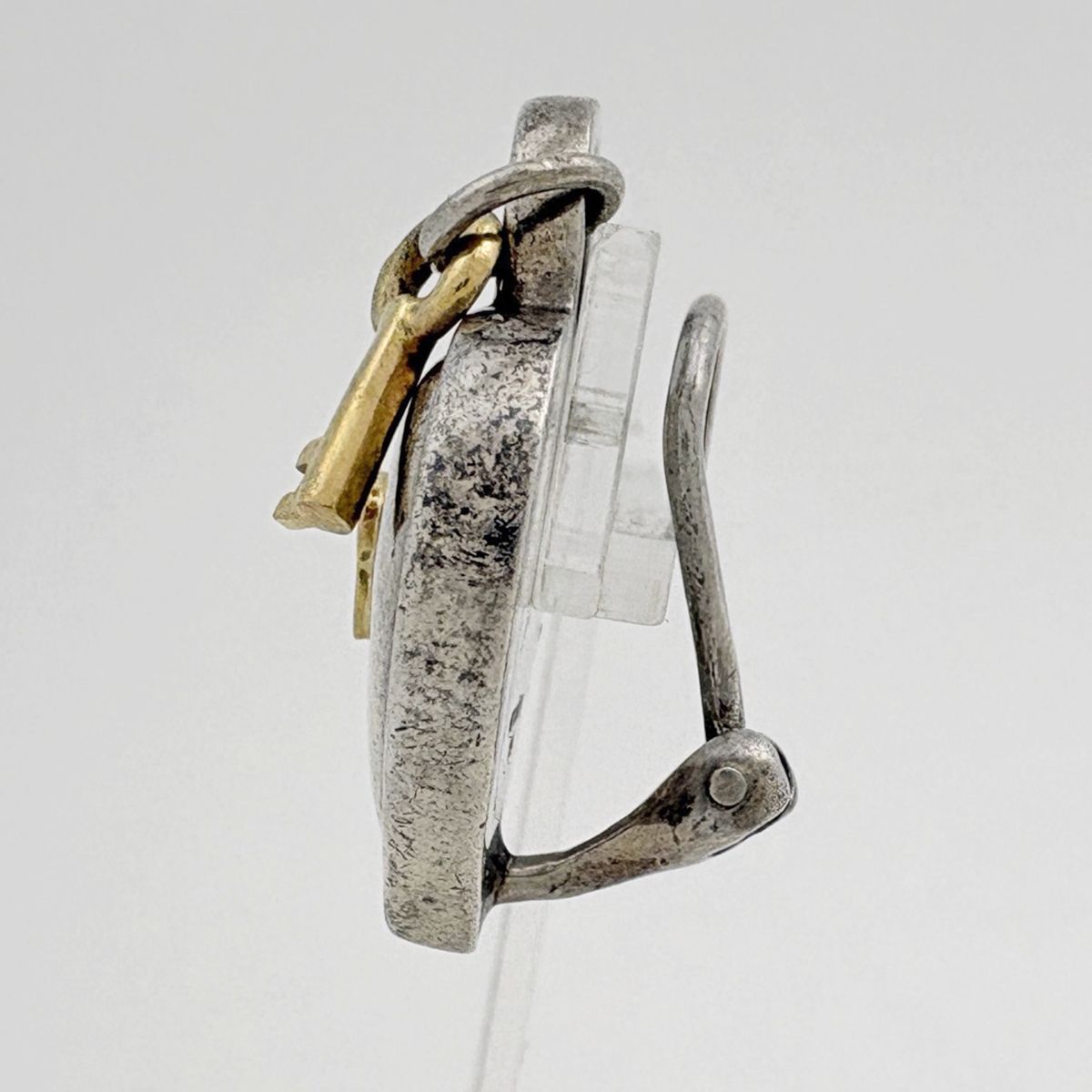 Tiffany & Co Heart Lock Earrings 925 Sterling Silver — view 2