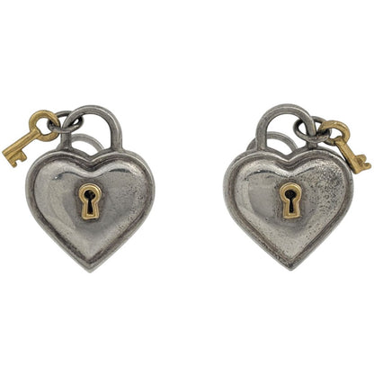 Tiffany & Co Heart Lock Earrings 925 Sterling Silver
