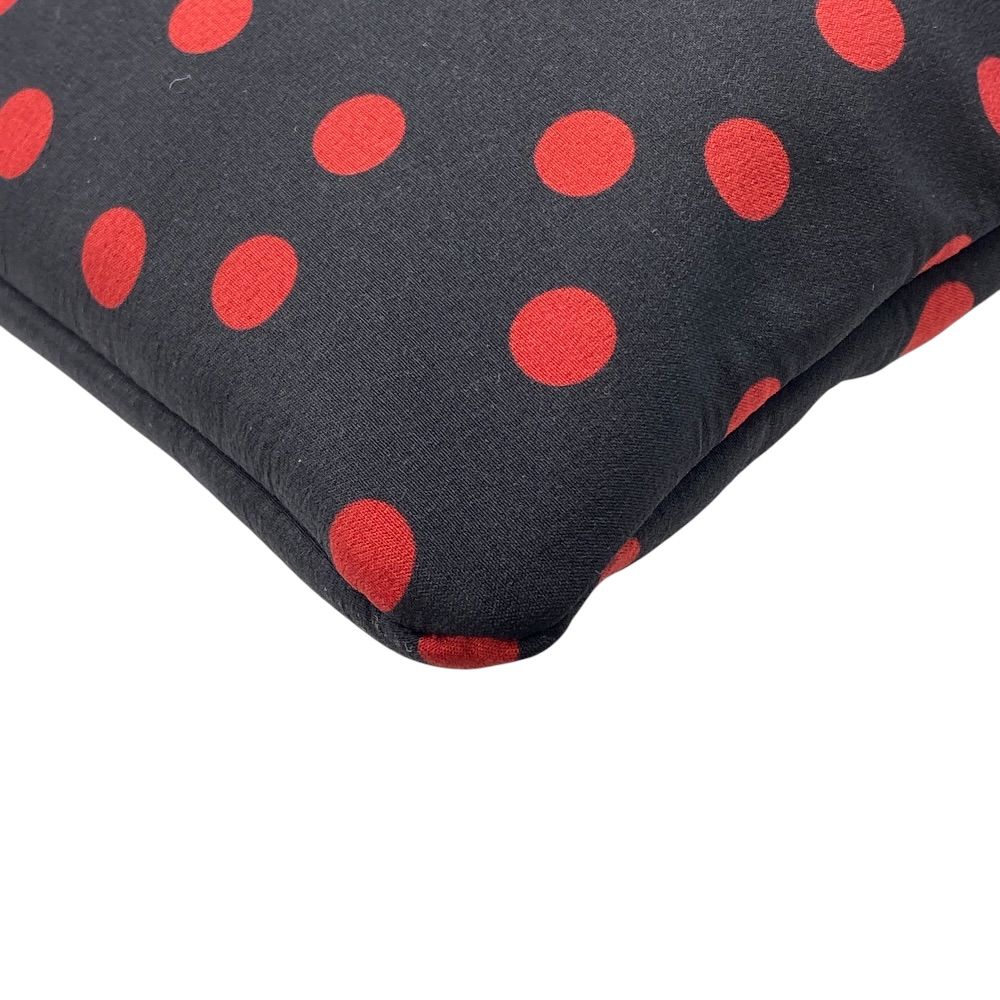 Dolce & Gabbana Dot Pattern Biju Pouch Clutch Canvas Black Red Party Going — view 4