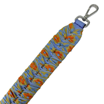 Fendi Strap Ribbon Bag Leather Canvas Blue Orange — view 5