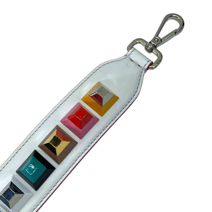 Fendi Strap Studded Bag Leather White Multicolor Practical — view 2
